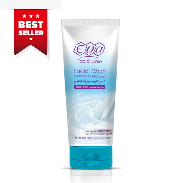 EVA-FACIAL-WASH-ENRICHED-WITH-MILK-PROTEINS-150ML.jpg Eva facial wash enriched with milk Proteins 150ml. - الصورة 1