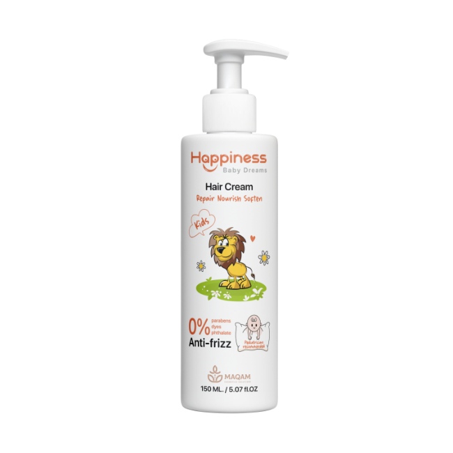Happiness-Hair-Cream-150-ml_edit_39976820699279.jpg Happiness Kids Hair Nourishing cream 150ml. - الصورة 1