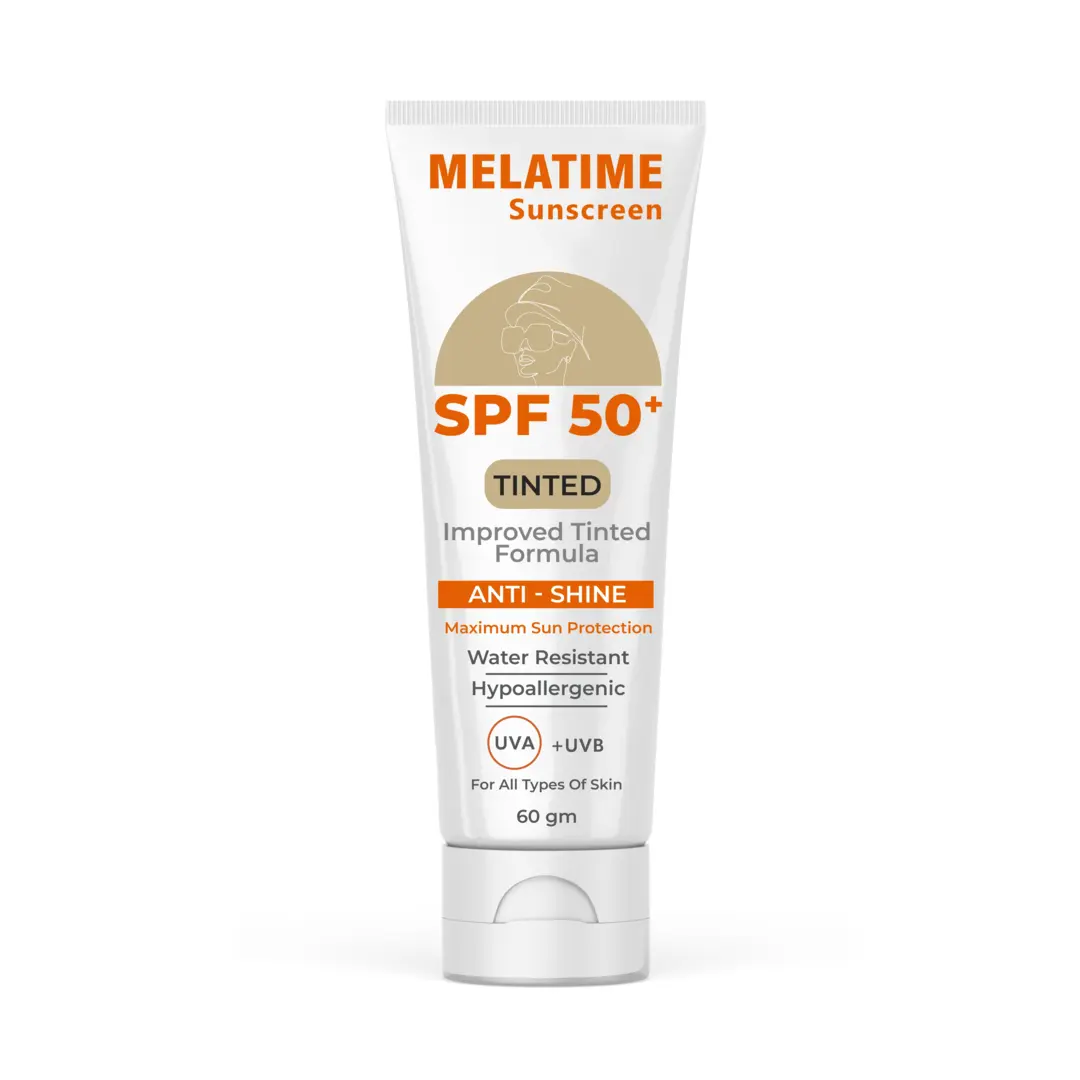 Melatime sunscreen SPF 50+ Tinted 60gm Melatime sunscreen SPF 50+ Tinted 60gm