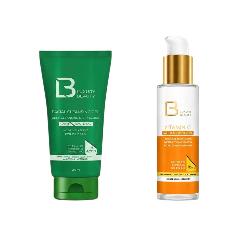 Luxury Beauty Routine For Skin ( Facial Cleansing Gel 200ml + Vit C Serum ) Luxury Beauty Routine For Skin ( Facial Cleansing Gel 200ml + Vit C Serum )
