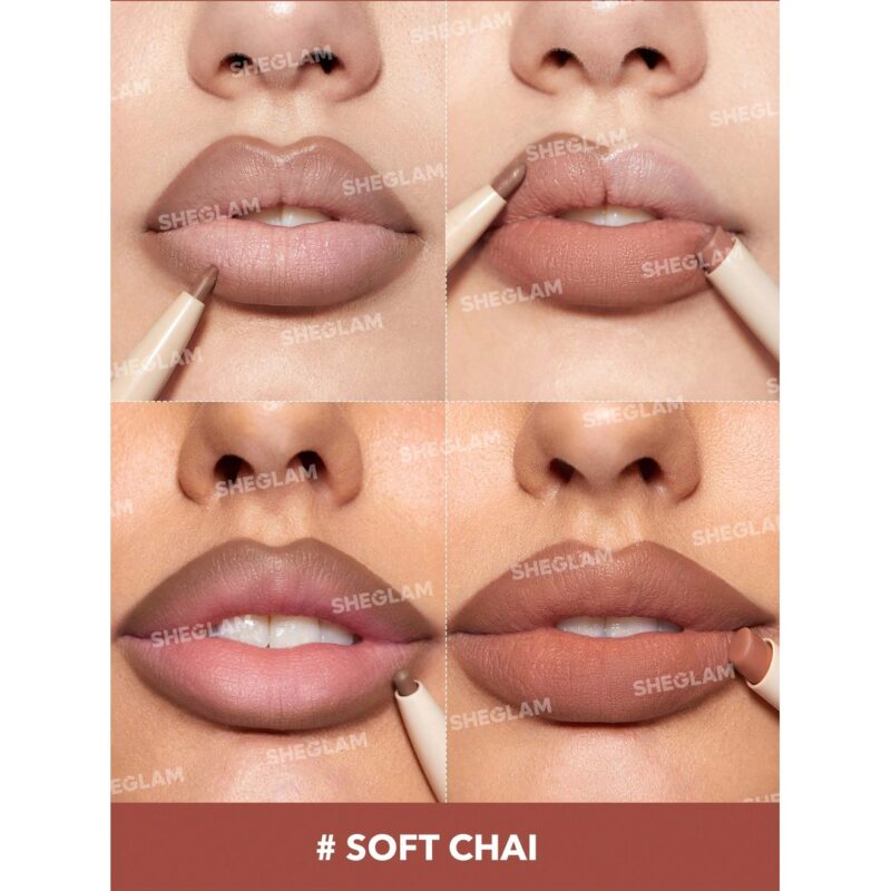 Sheglam Glam 101 Lipstick & Liner Duo-Soft Chai.