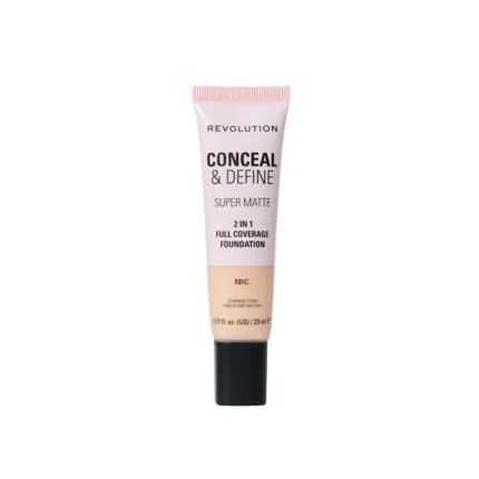 Revolution Conceal & Define Super Matte Tube Foundation F2NC.